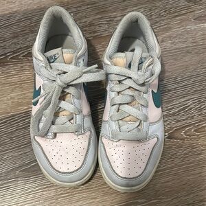 Girls Nike Sneakers with Pink and Teal Accents